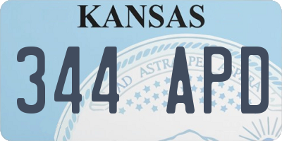 KS license plate 344APD