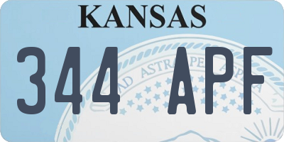 KS license plate 344APF