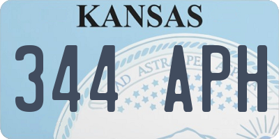 KS license plate 344APH