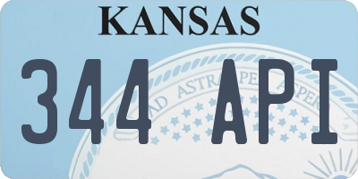 KS license plate 344API