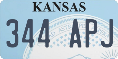KS license plate 344APJ