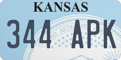 KS license plate 344APK