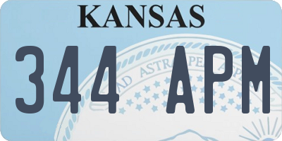 KS license plate 344APM