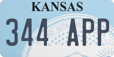 KS license plate 344APP