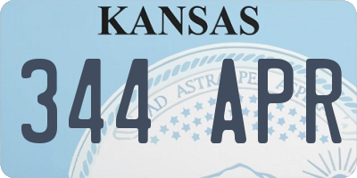 KS license plate 344APR