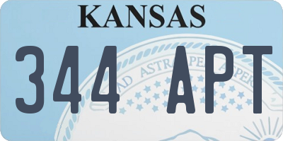 KS license plate 344APT