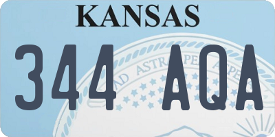 KS license plate 344AQA
