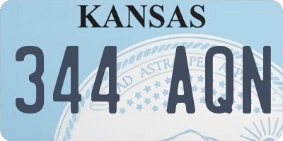 KS license plate 344AQN