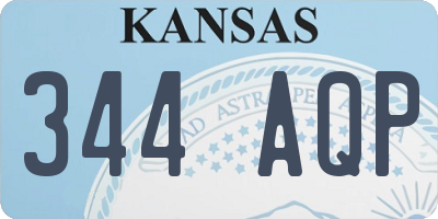 KS license plate 344AQP