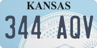 KS license plate 344AQV