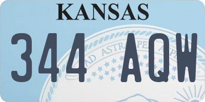 KS license plate 344AQW