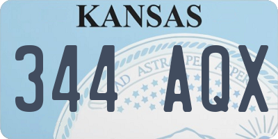 KS license plate 344AQX
