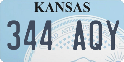 KS license plate 344AQY