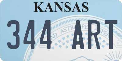 KS license plate 344ART