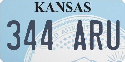 KS license plate 344ARU
