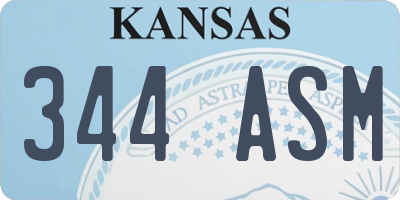 KS license plate 344ASM
