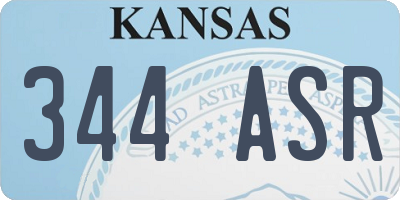 KS license plate 344ASR