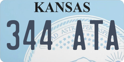 KS license plate 344ATA