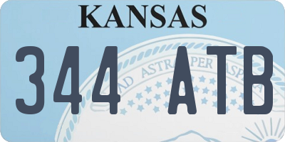 KS license plate 344ATB