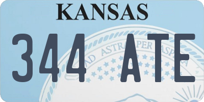 KS license plate 344ATE