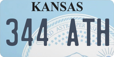 KS license plate 344ATH