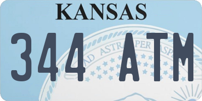 KS license plate 344ATM