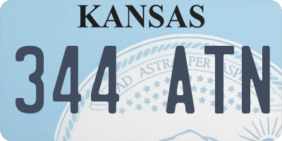 KS license plate 344ATN