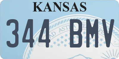 KS license plate 344BMV