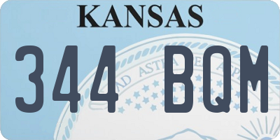 KS license plate 344BQM