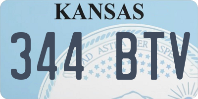 KS license plate 344BTV