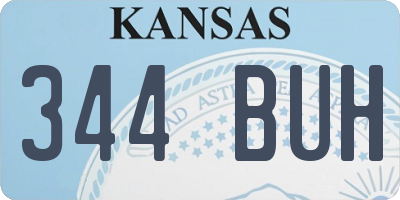 KS license plate 344BUH