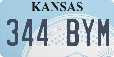 KS license plate 344BYM