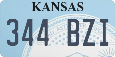 KS license plate 344BZI