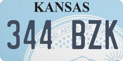 KS license plate 344BZK