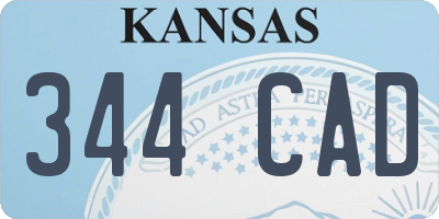 KS license plate 344CAD