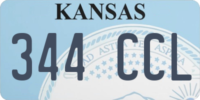 KS license plate 344CCL