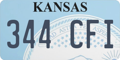 KS license plate 344CFI