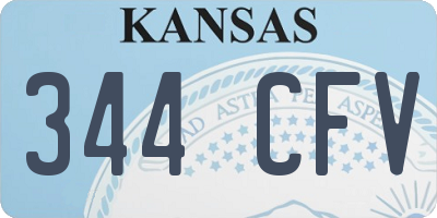 KS license plate 344CFV