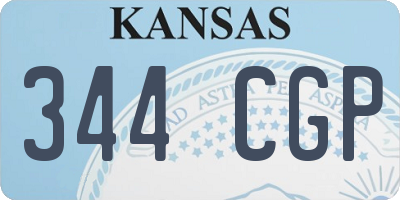 KS license plate 344CGP