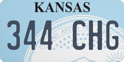 KS license plate 344CHG