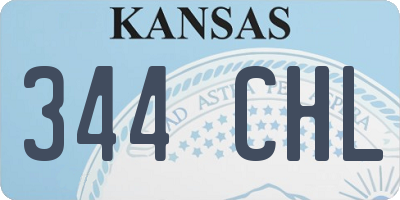 KS license plate 344CHL