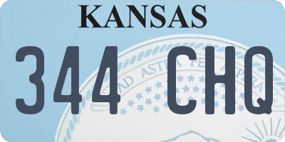 KS license plate 344CHQ