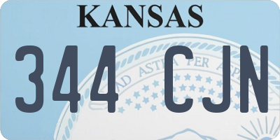 KS license plate 344CJN