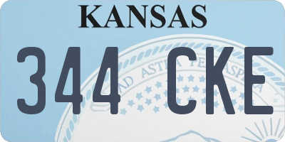 KS license plate 344CKE