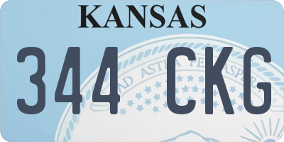 KS license plate 344CKG