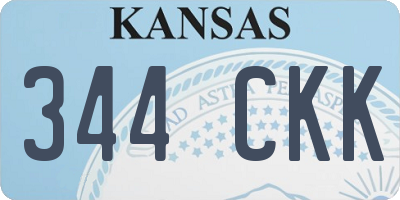 KS license plate 344CKK