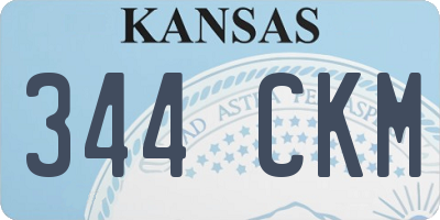 KS license plate 344CKM