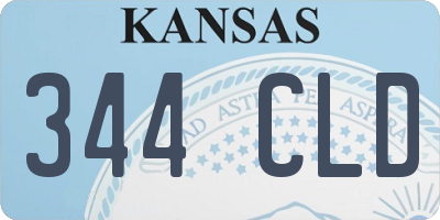 KS license plate 344CLD