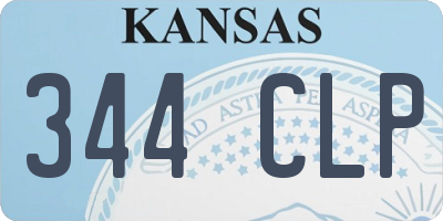 KS license plate 344CLP