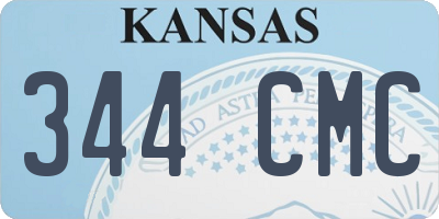 KS license plate 344CMC